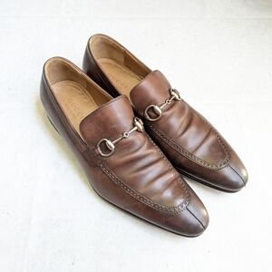 Gucci Horsebit Loafers Brown Men 10.5 Leather Brogues